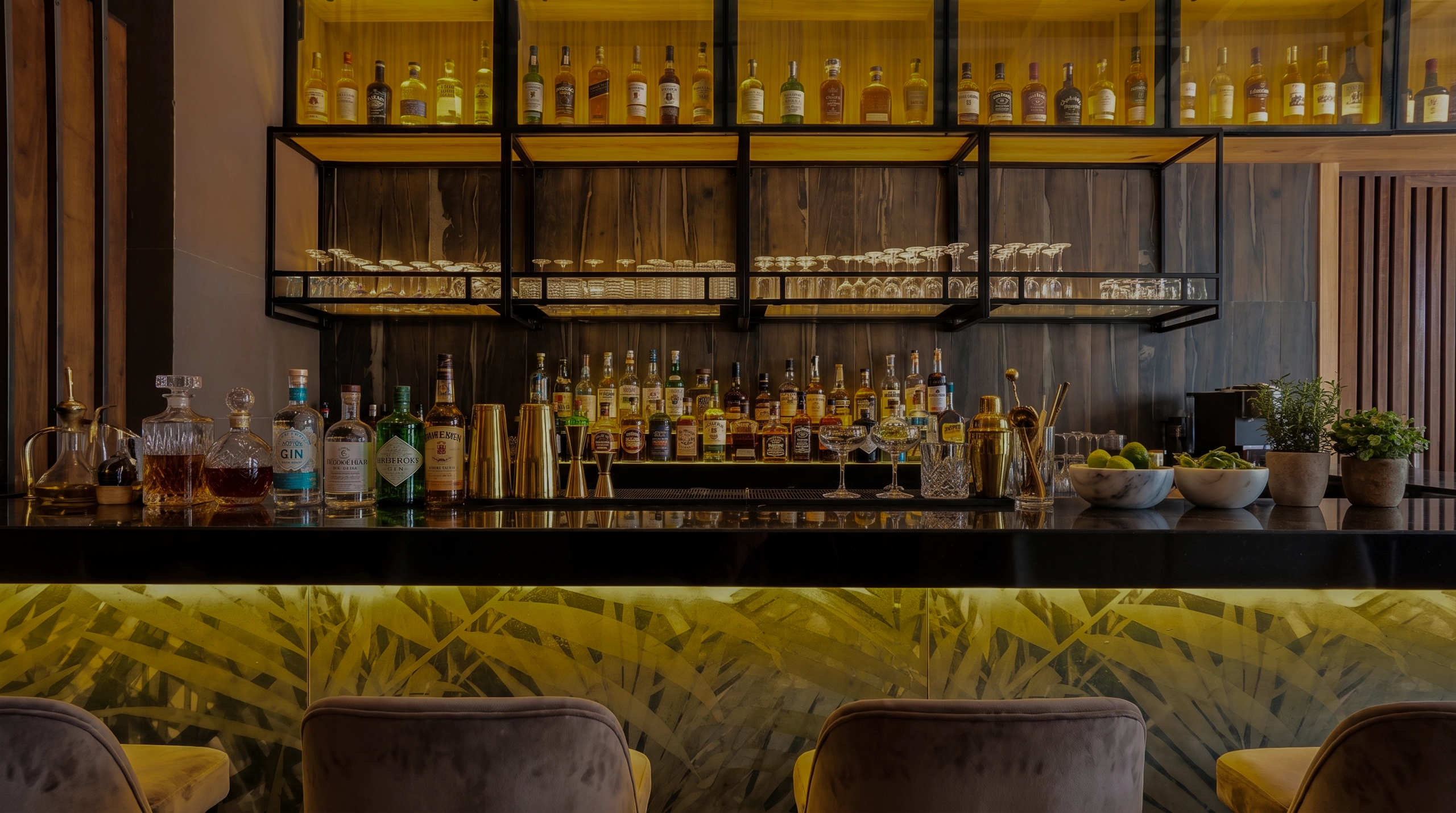 La cuisine et le bar d’Il Capriccio.